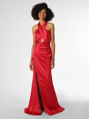 Zdjęcie produktu Unique Damska sukienka wieczorowa Kobiety Satyna wyrazisty róż jednolity,