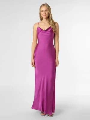 Zdjęcie produktu Unique Damska sukienka wieczorowa z etolą Kobiety Satyna lila jednolity,