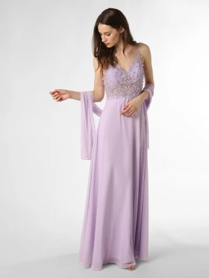 Zdjęcie produktu Unique Damska sukienka wieczorowa ze stułą Kobiety lila jednolity,