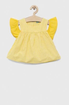Zdjęcie produktu United Colors of Benetton bluzka bawełniana dziecięca kolor żółty wzorzysta