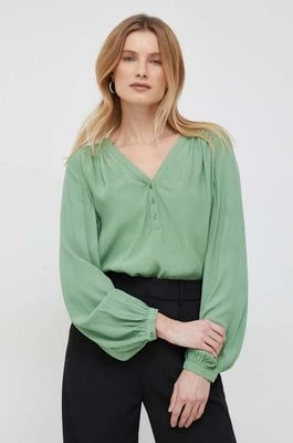 Zdjęcie produktu United Colors of Benetton bluzka damska kolor zielony gładka