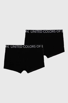 Zdjęcie produktu United Colors of Benetton bokserki dziecięce 2-pack kolor czarny