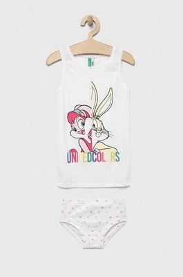 Zdjęcie produktu United Colors of Benetton piżama dziecięca x Looney Tunes kolor biały