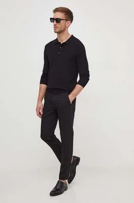 Zdjęcie produktu United Colors of Benetton spodnie męskie kolor czarny proste