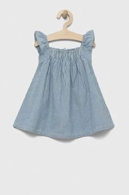 Zdjęcie produktu United Colors of Benetton sukienka bawełniana niemowlęca kolor niebieski mini rozkloszowana