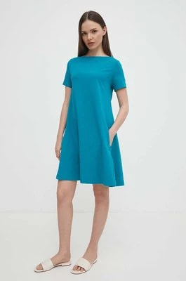 Zdjęcie produktu United Colors of Benetton sukienka kolor zielony mini prosta