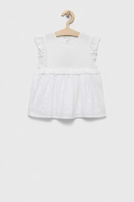 Zdjęcie produktu United Colors of Benetton sukienka niemowlęca kolor biały mini rozkloszowana