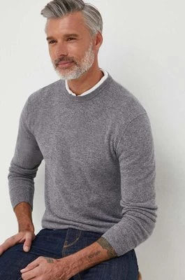 Zdjęcie produktu United Colors of Benetton sweter wełniany męski kolor szary lekki