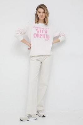 Zdjęcie produktu United Colors of Benetton sweter z domieszką wełny X PANTONE damski kolor różowy