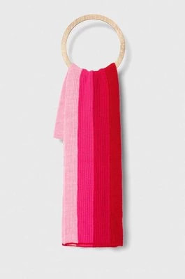 Zdjęcie produktu United Colors of Benetton szalik dziecięcy kolor różowy wzorzysty