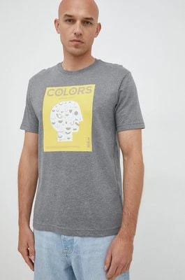 Zdjęcie produktu United Colors of Benetton t-shirt bawełniany x Colors kolor szary z nadrukiem