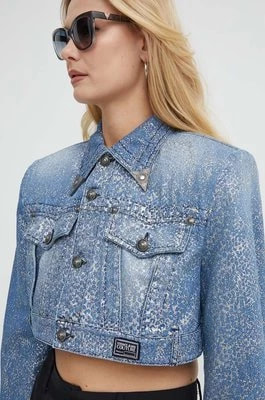 Zdjęcie produktu Versace Jeans Couture kurtka jeansowa damska kolor niebieski przejściowa 76HAS458 DS013M30