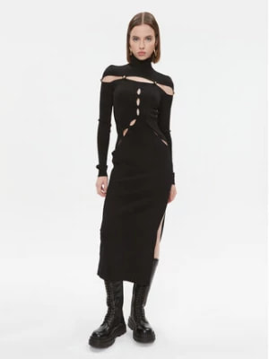 Zdjęcie produktu Versace Jeans Couture Sukienka dzianinowa 75HAOM50 Czarny Slim Fit