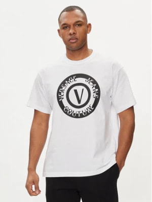 Zdjęcie produktu Versace Jeans Couture T-Shirt 76GAHT06 Biały Regular Fit