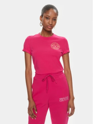 Zdjęcie produktu Versace Jeans Couture T-Shirt 76HAHT02 Różowy Slim Fit