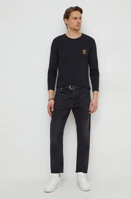 Zdjęcie produktu Versace longsleeve męski kolor czarny z nadrukiem AUU01007 1A10011