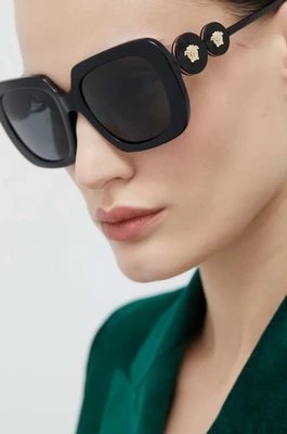 Zdjęcie produktu Versace okulary przeciwsłoneczne damskie kolor czarny