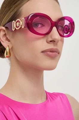 Zdjęcie produktu Versace okulary przeciwsłoneczne damskie kolor różowy