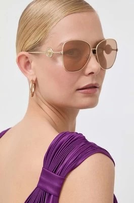 Zdjęcie produktu Versace okulary przeciwsłoneczne damskie kolor złoty