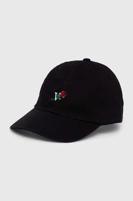 Zdjęcie produktu Vertere Berlin czapka z daszkiem bawełniana kolor czarny z aplikacją