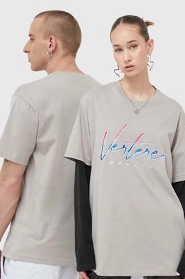 Zdjęcie produktu Vertere Berlin t-shirt bawełniany kolor beżowy z aplikacją