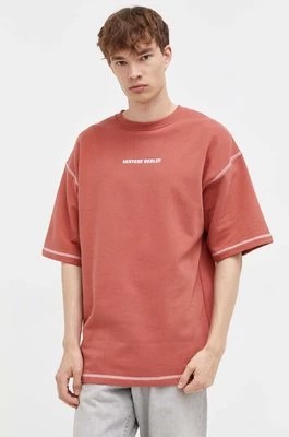 Zdjęcie produktu Vertere Berlin t-shirt bawełniany męski kolor czerwony gładki