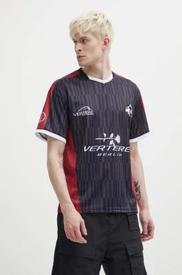 Zdjęcie produktu Vertere Berlin t-shirt SOCCER męski kolor czarny wzorzysty VER T242