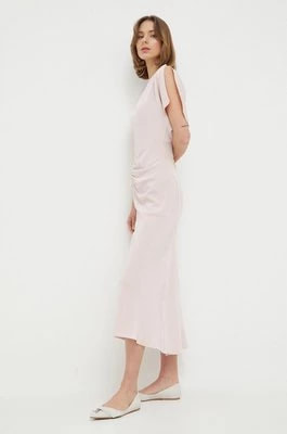 Zdjęcie produktu Victoria Beckham sukienka Gathered kolor różowy midi dopasowana