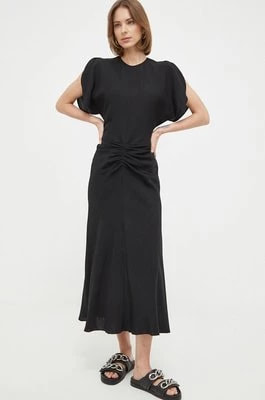Zdjęcie produktu Victoria Beckham sukienka kolor czarny maxi dopasowana