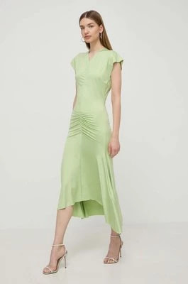 Zdjęcie produktu Victoria Beckham sukienka kolor zielony maxi rozkloszowana 1224WDR005425A