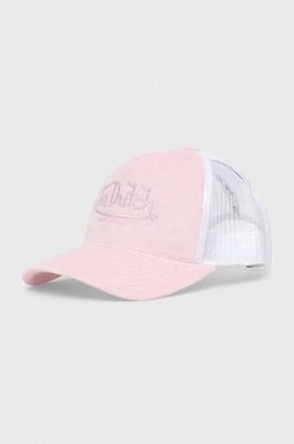 Zdjęcie produktu Von Dutch czapka z daszkiem kolor różowy z aplikacją