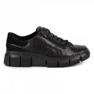 Zdjęcie produktu WASAK Półbuty damskie sneakersy skórzane 0663W czarne