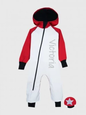 Zdjęcie produktu Waterproof Softshell Overall Comfy White/Red Jumpsuit iELM