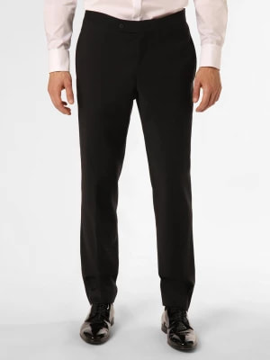 Zdjęcie produktu Wilvorst Męskie spodnie od smokingu modułowego Mężczyźni Regular Fit Wełna czarny jednolity,