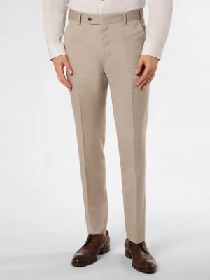 Zdjęcie produktu Wilvorst Spodnie Mężczyźni Regular Fit wiskoza beżowy jednolity,
