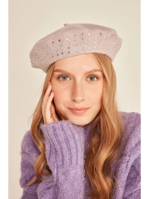 Zdjęcie produktu WINTERLAND Wełniana czapka w kolorze lawendowym rozmiar: onesize