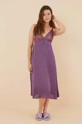 Zdjęcie produktu women'secret koszula nocna SENSE 2 damska kolor fioletowy koronkowa 3416285