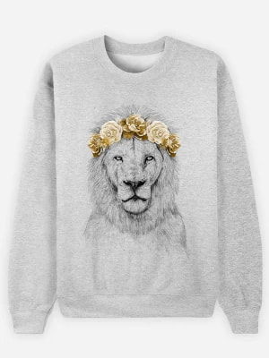 Zdjęcie produktu WOOOP Bluza "Festival lion autumn" w kolorze szarym rozmiar: L