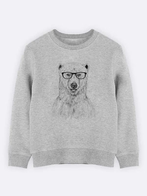 Zdjęcie produktu WOOOP Bluza "Geek Bear" w kolorze szarym rozmiar: 128