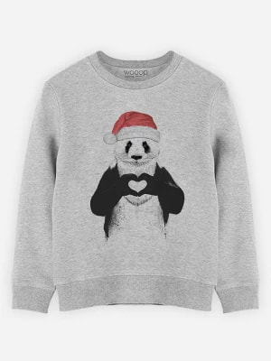 Zdjęcie produktu WOOOP Bluza "Santa Panda" w kolorze szarym rozmiar: 116