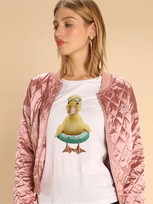 Zdjęcie produktu WOOOP Koszulka "Duck Bouee" w kolorze białym rozmiar: S