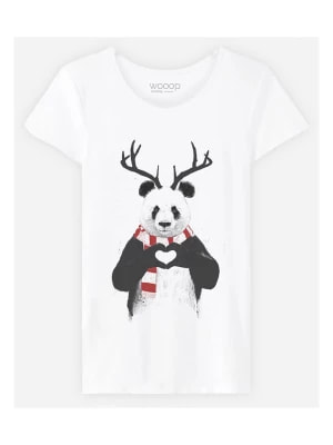 Zdjęcie produktu WOOOP Koszulka "Xmas Panda" w kolorze białym rozmiar: L