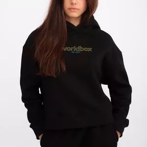 Zdjęcie produktu "Worldbox Streetwear Club Cropped Hoodie Wmns (HOODIE-CRPD-WMNS-BLK)"
