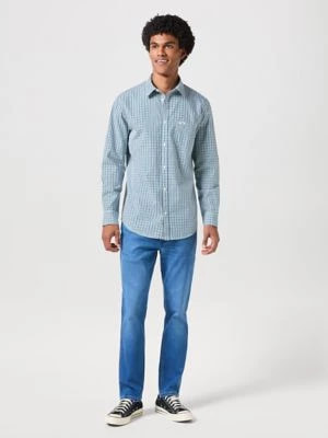 Zdjęcie produktu Wrangler Long Sleeve One Pocket Shirt Green/Navy Size