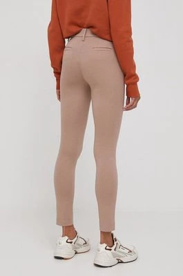 Zdjęcie produktu XT Studio spodnie damskie kolor beżowy dopasowane high waist