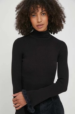 Zdjęcie produktu XT Studio sweter damski kolor czarny lekki z golfem