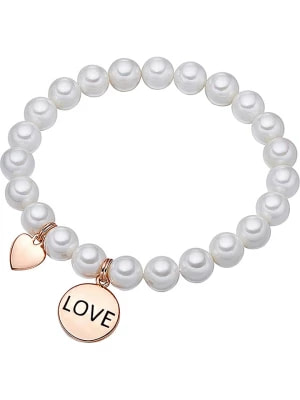Zdjęcie produktu Yamato Pearls Bransoletka perłowa "Love" w kolorze białym rozmiar: onesize