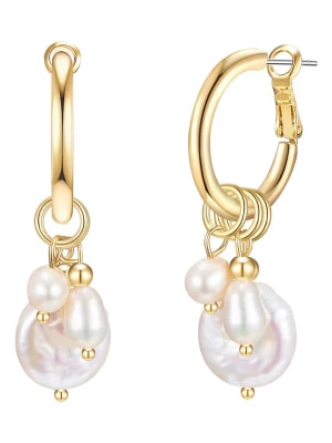 Zdjęcie produktu Yamato Pearls Pozłacane kolczyki-kreole z perłami rozmiar: onesize