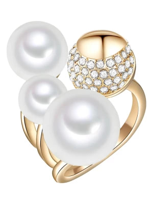 Zdjęcie produktu Yamato Pearls Pozłacany pierścionek z perłami rozmiar: 54