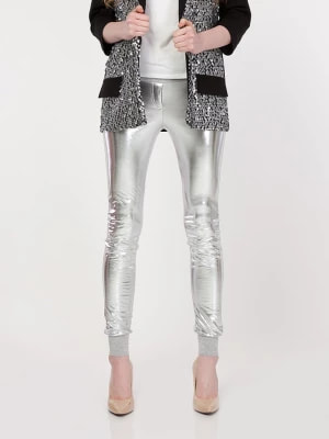 Zdjęcie produktu Yuliya Babich Spodnie w kolorze srebrnym rozmiar: XL